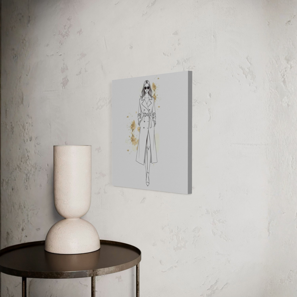 LINE STUDY II — Figure Canvas (40 × 40 cm)