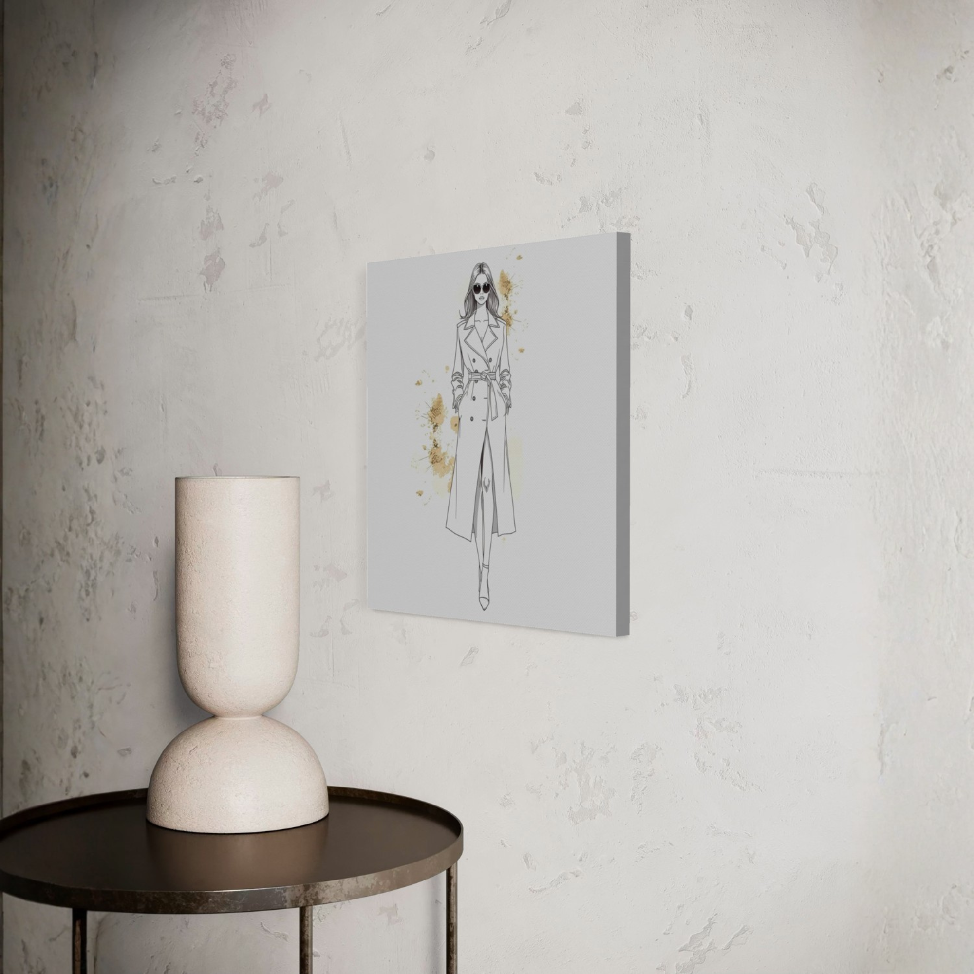LINE STUDY II — Figure Canvas (40 × 40 cm)