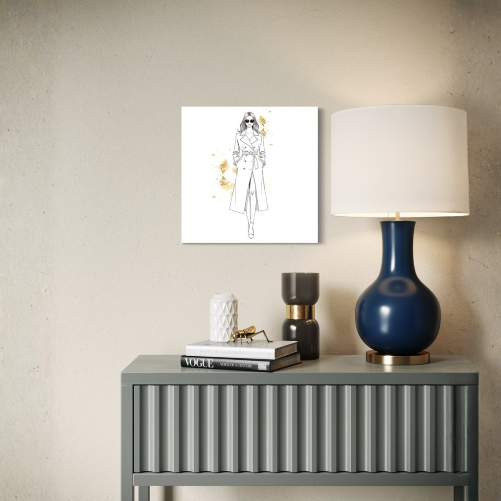 LINE STUDY II — Figure Canvas (40 × 40 cm)