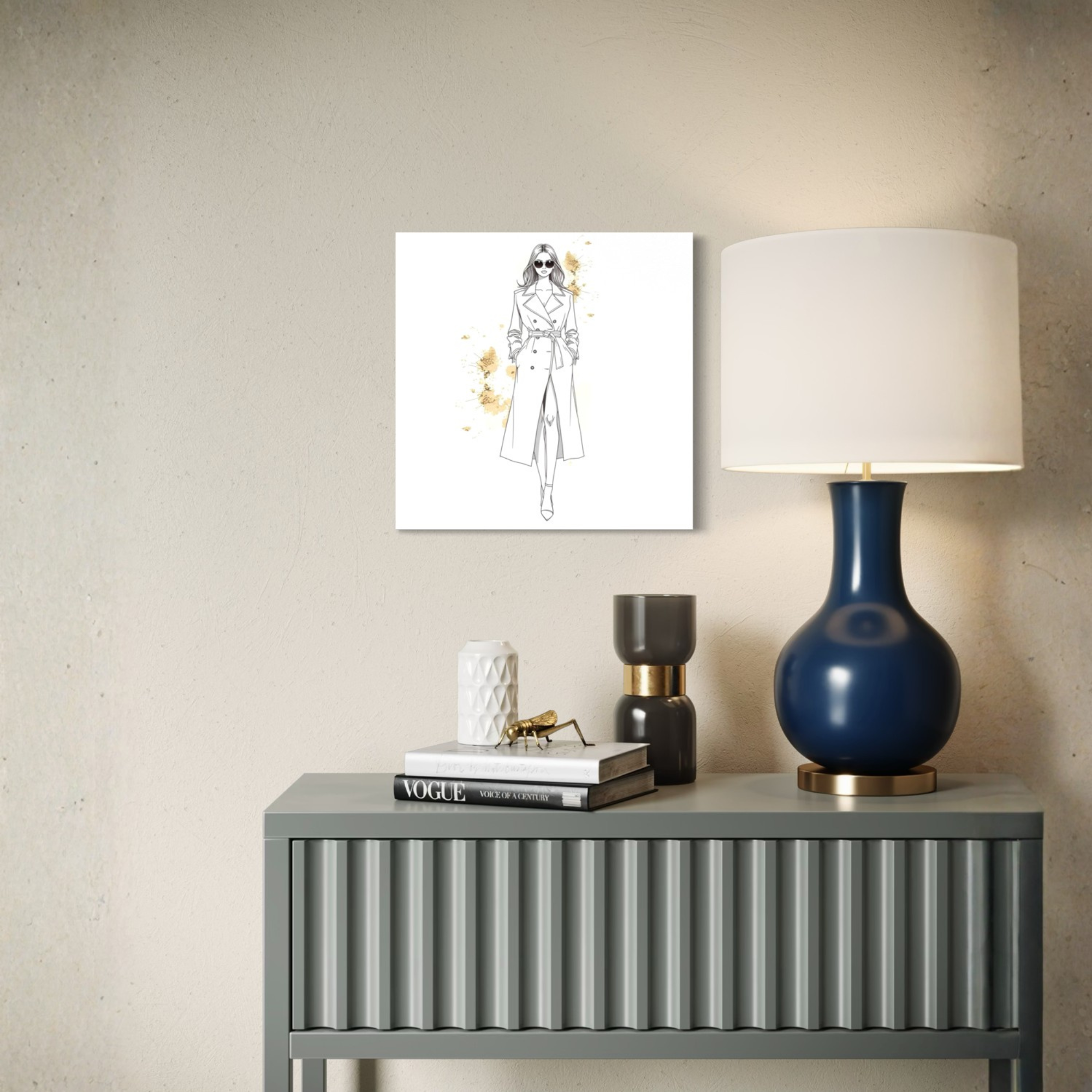 LINE STUDY II — Figure Canvas (40 × 40 cm)